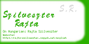 szilveszter rajta business card